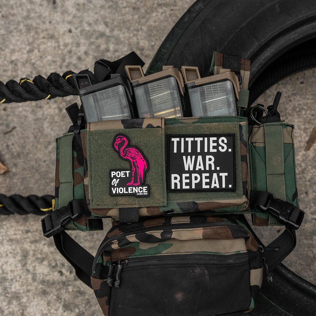 Titties. War. Repeat. Velcro Patch