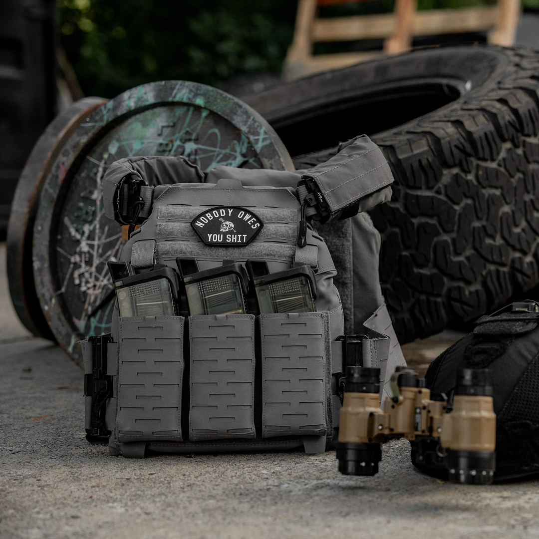 Nobody Owes You Shit Arched Velcro Patch - Combat Iron Apparel Co.