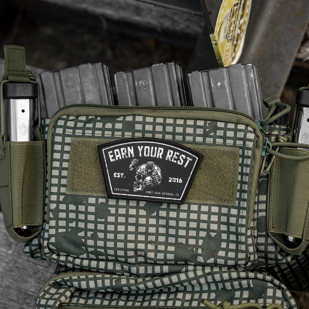 Earn Your Rest Velcro Patch - Combat Iron Apparel Co.