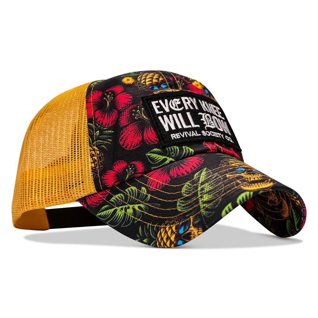 Every Knee Will Bow Patch Tactical Ripstop Mesh Snapback Hat