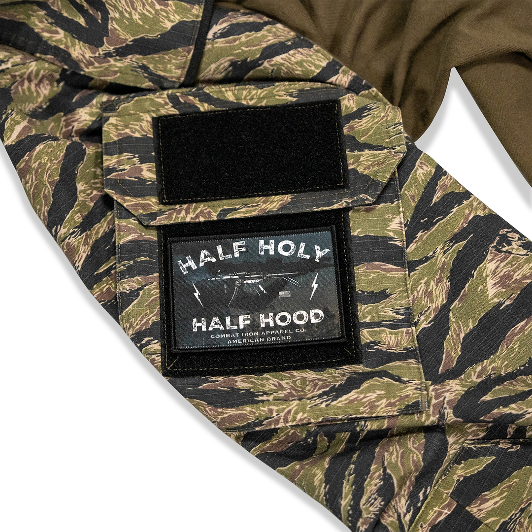 Half Holy. Half Hood Velcro Patch