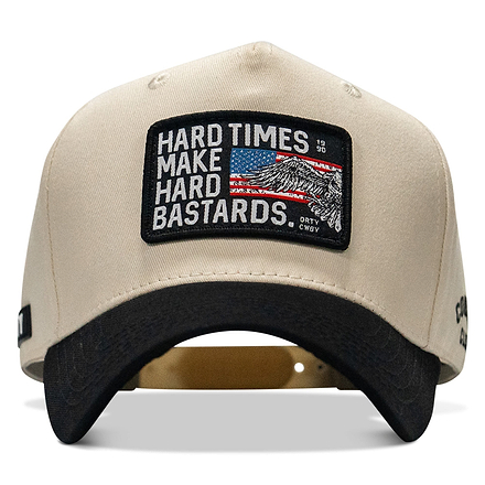 Hard Times Make Hard Bastards Patch Classic 5 Pannel Snapback Hat