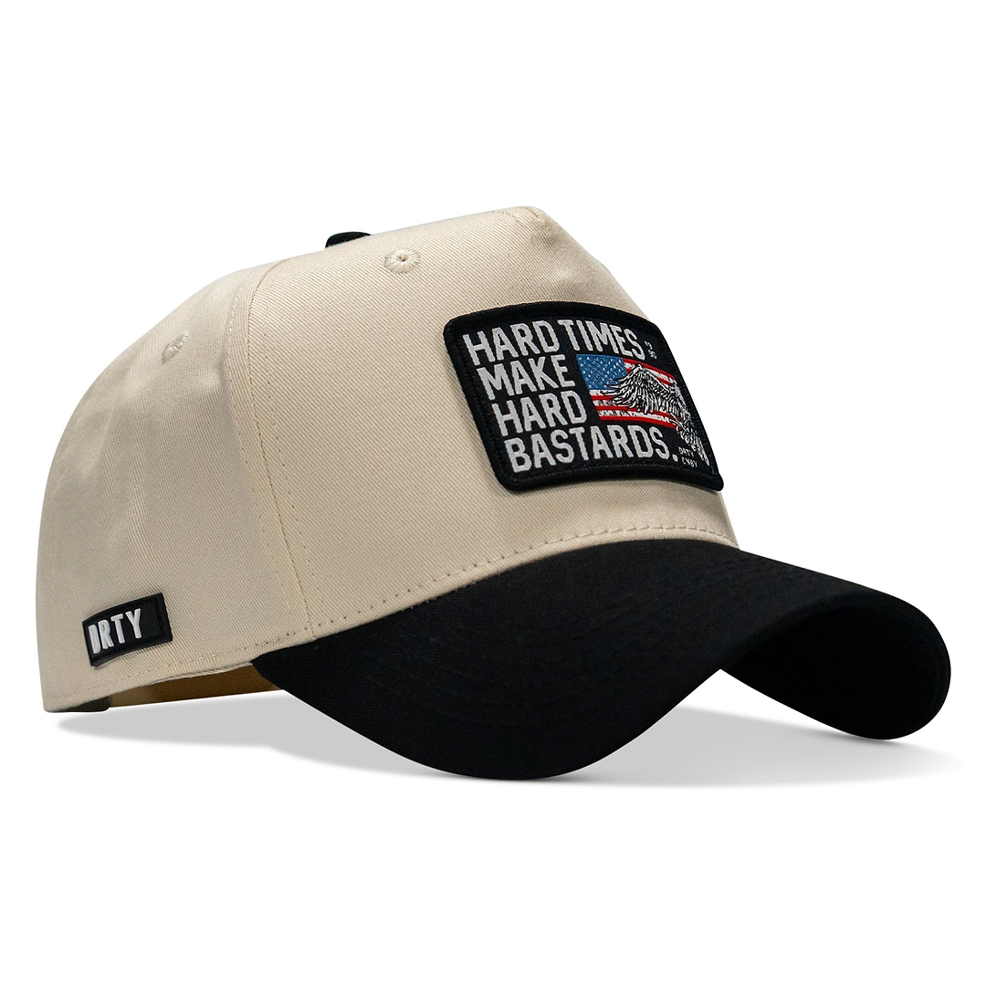 Hard Times Make Hard Bastards Patch Classic 5 Pannel Snapback Hat