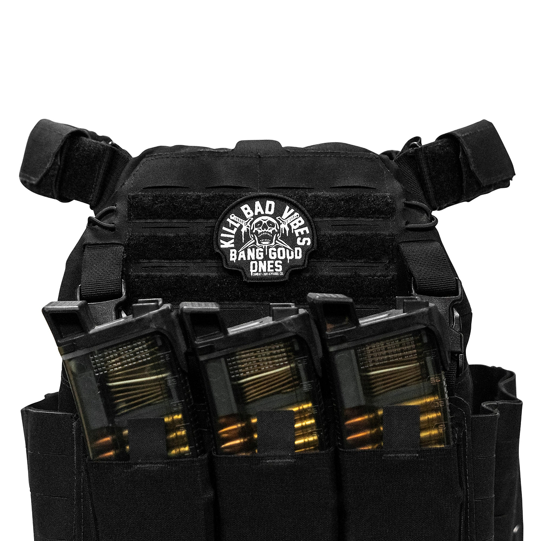 Kill Bad Vibes Skull Velcro Patch