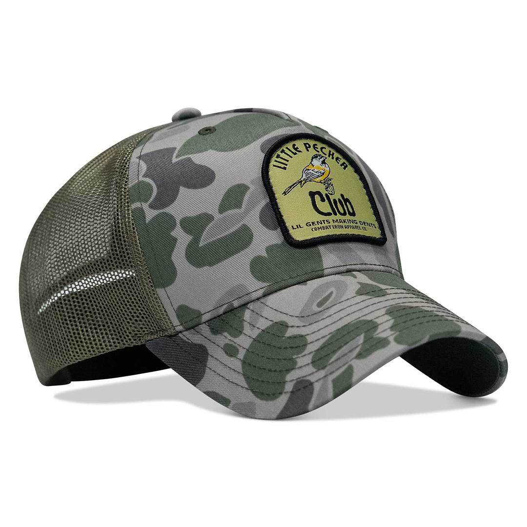 Leo's Camo Snapback Hat – Adjustable Flat Brim Cotton Cap (Green)