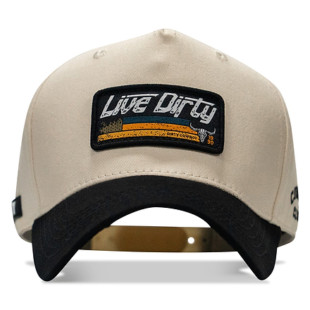 Live Dirty Western Patch Classic 5 Pannel Snapback Hat