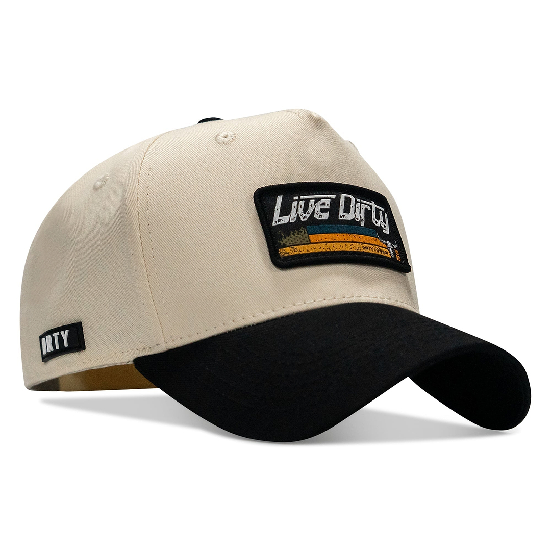 Live Dirty Western Patch Classic 5 Pannel Snapback Hat