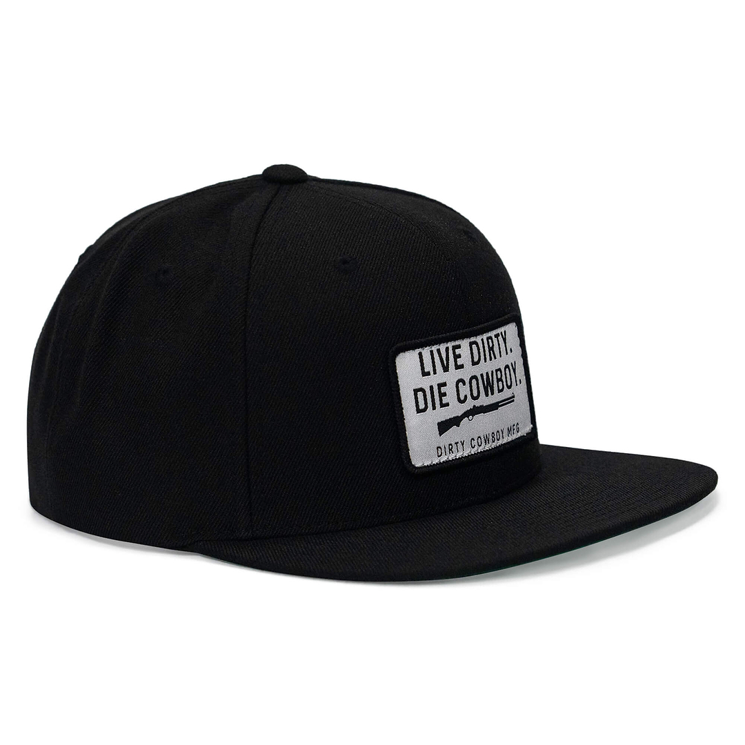 Live Dirty. Die Cowboy. Flatbill SnapBack