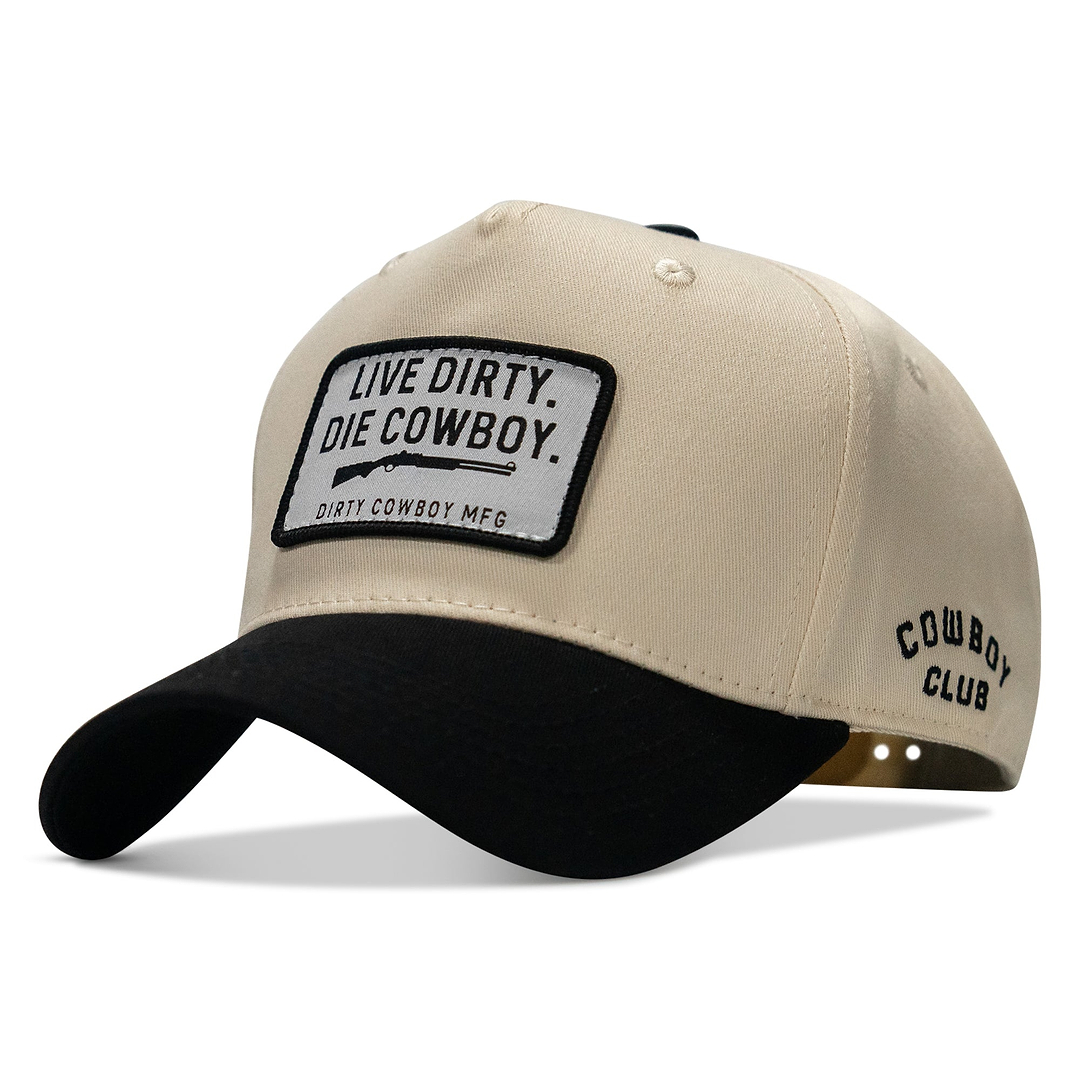 Live Dirty. Die Cowboy Patch 5 Panel Workhorse Snapback
