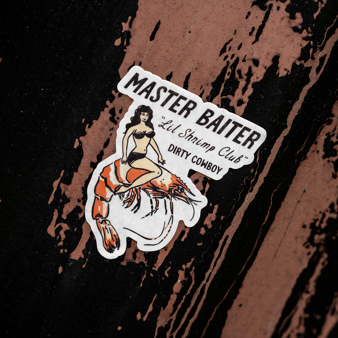 Master Baiter 'Lil Shrimp Club Decal Sticker