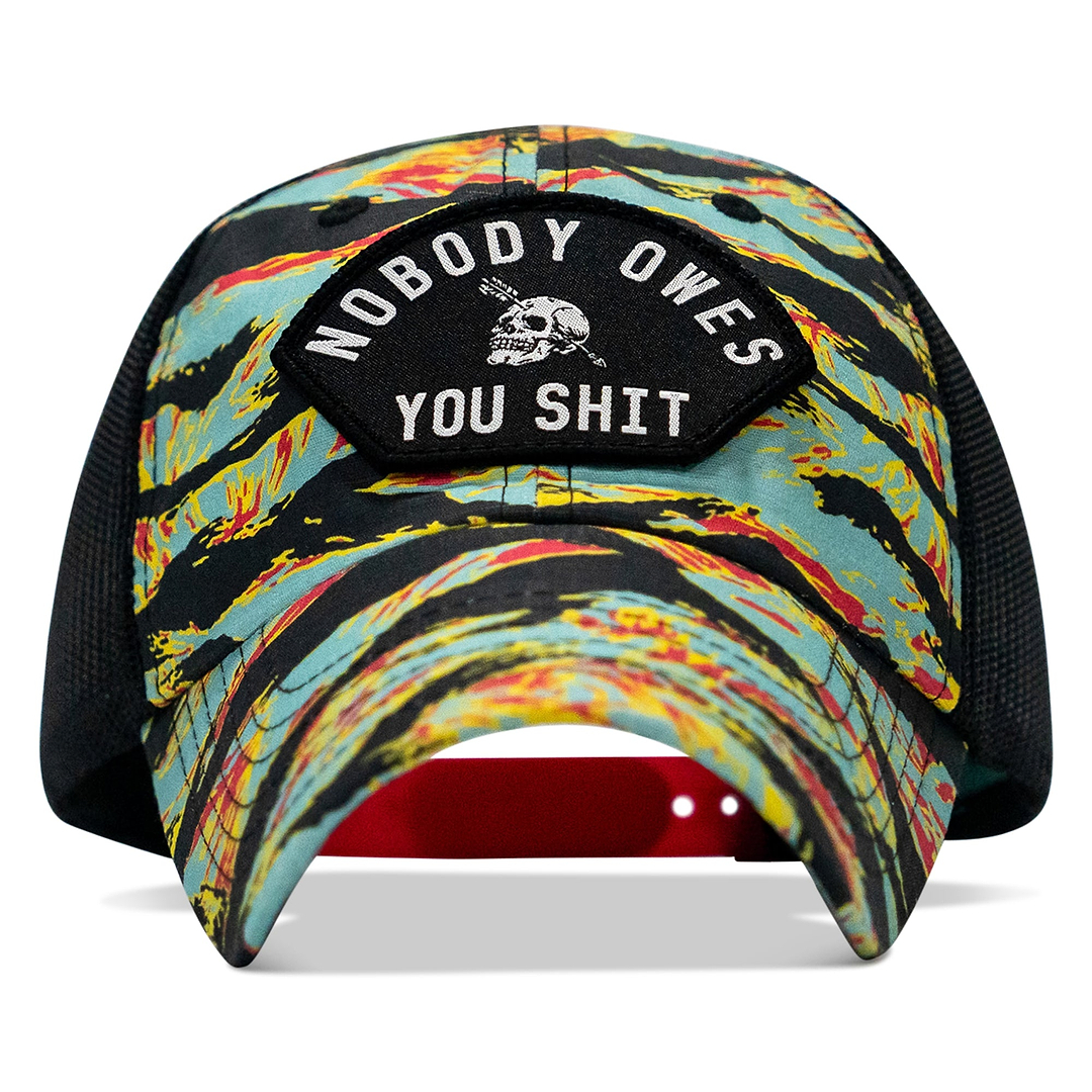 Nobody Owes You Shit Arched Patch Tactical Ripstop Mesh Snapback Hat