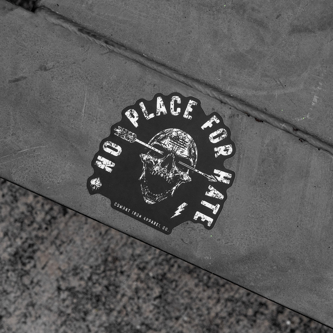 No Place For Hate Skull Decal