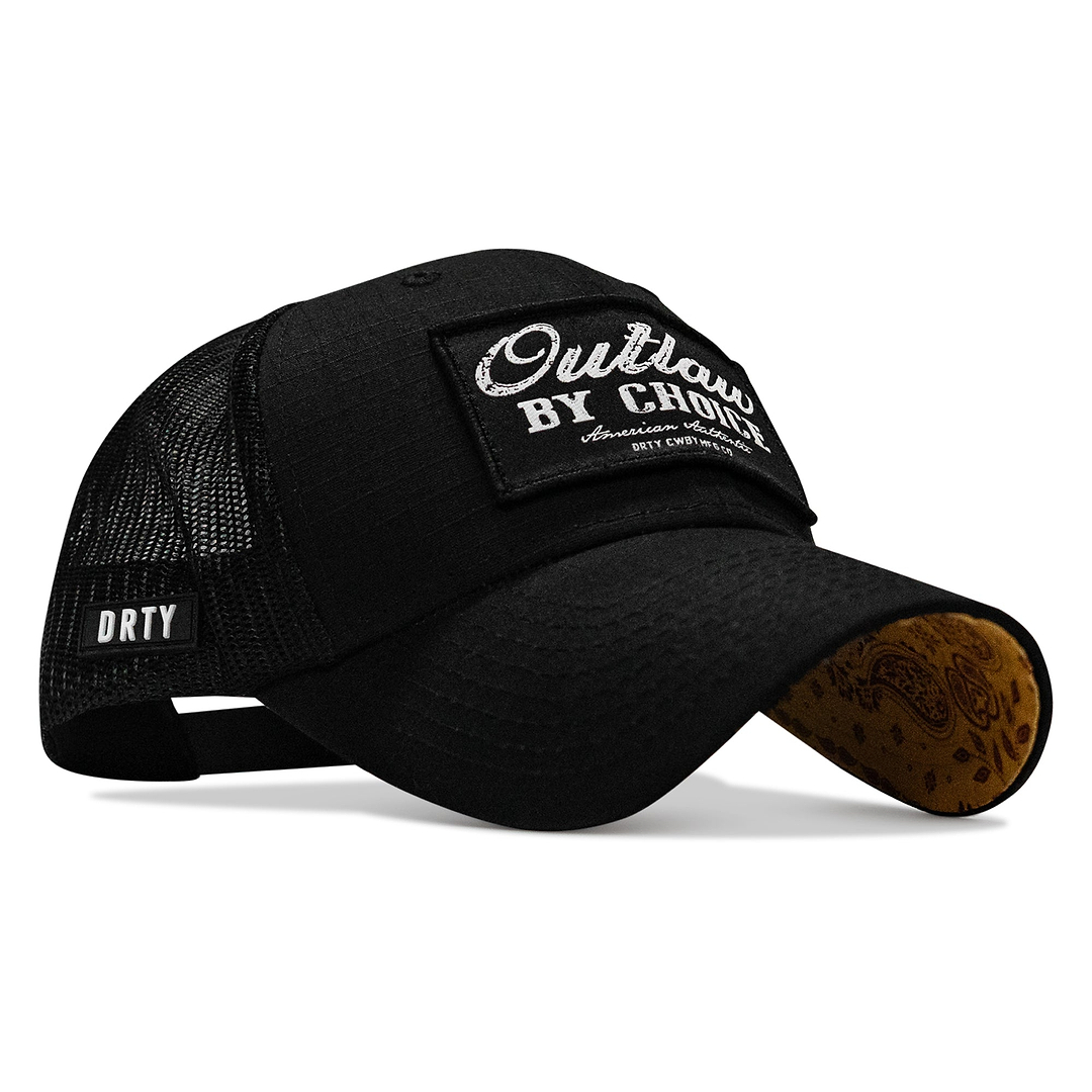 Outlaw By Choice Patch Original Ripstop Classic Snapback Hat