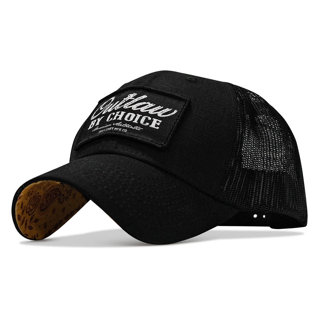 Outlaw By Choice Patch Original Ripstop Classic Snapback Hat
