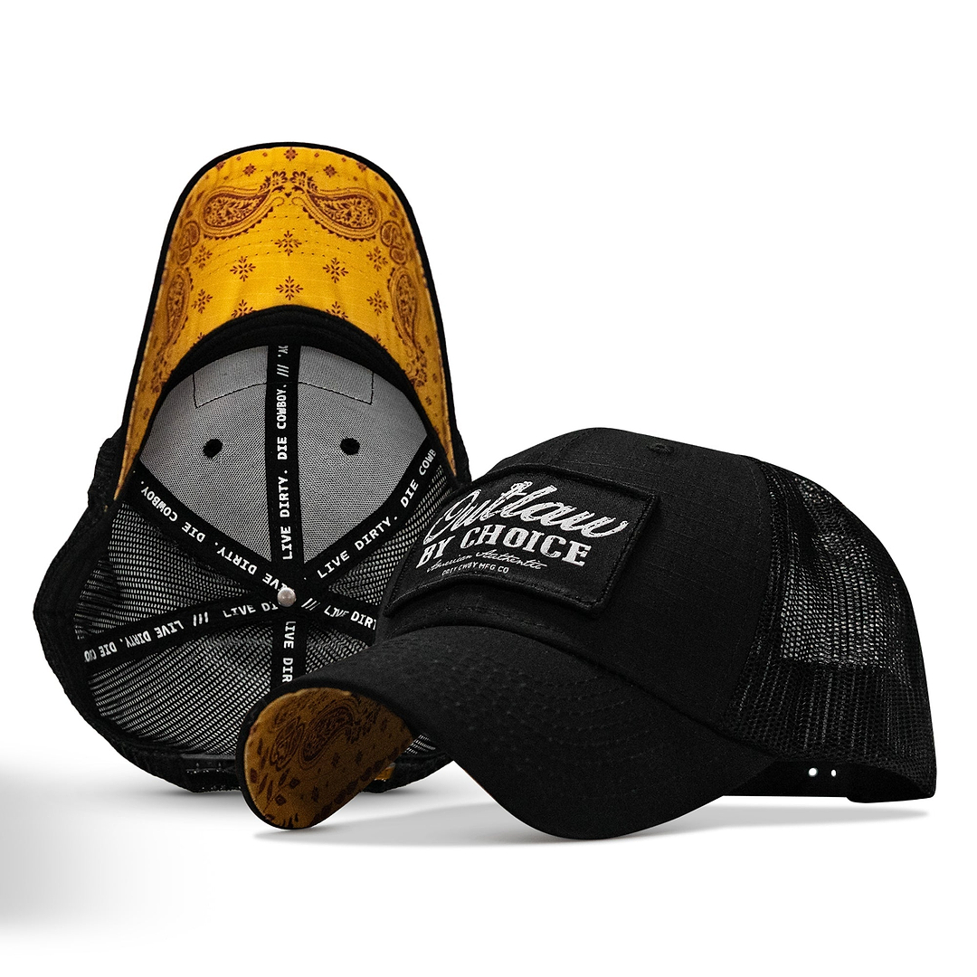 Outlaw By Choice Patch Original Ripstop Classic Snapback Hat