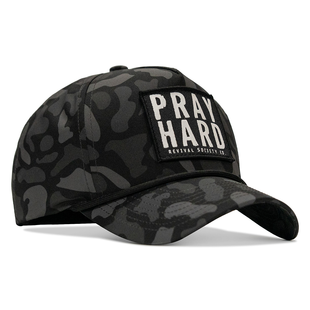 PRAY HARD Patch 5 Pannel Snapback | Combat Iron Apparel Co.