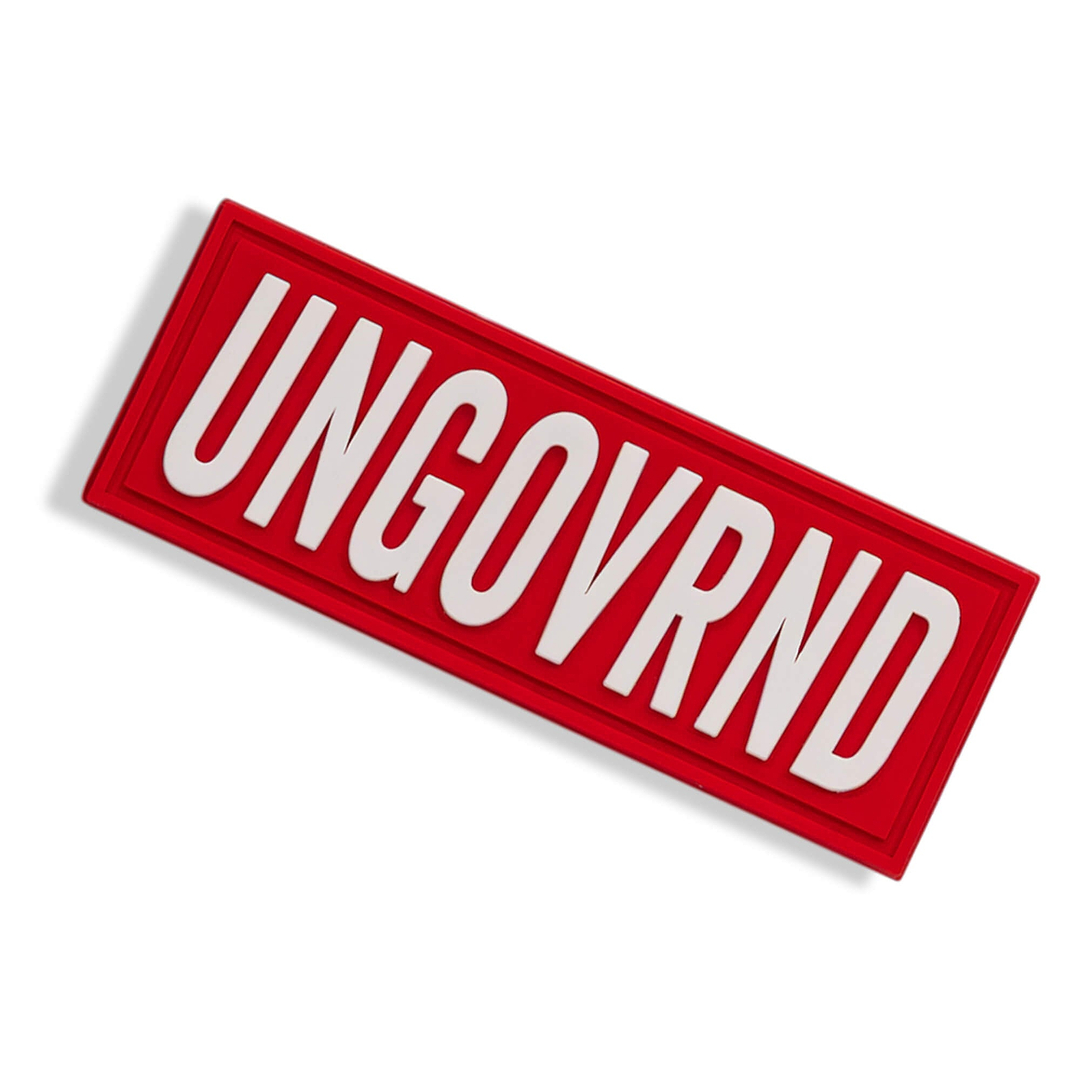 Ungovrnd Red PVC Patch - Combat Iron Apparel Co.