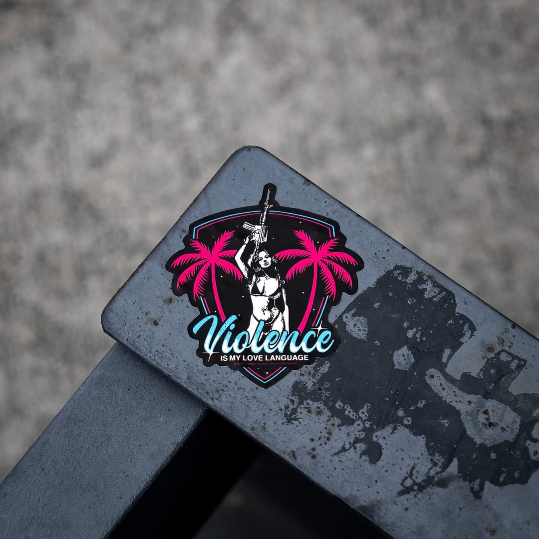 Violence Is My Love Language Decal - Combat Iron Apparel Co.