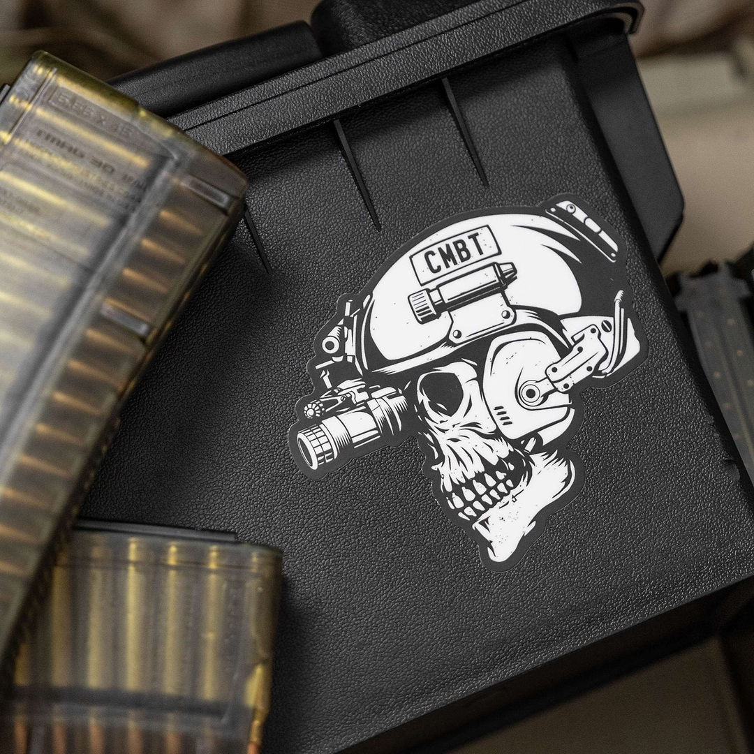 Skull Operator CMBT Decal Sticker - Combat Iron Apparel Co.