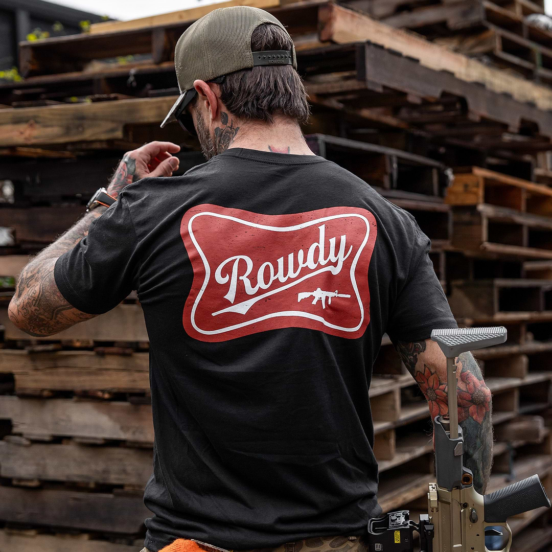 Rowdy Beer Logo Men's T-Shirt Combat Iron Apparel Combat