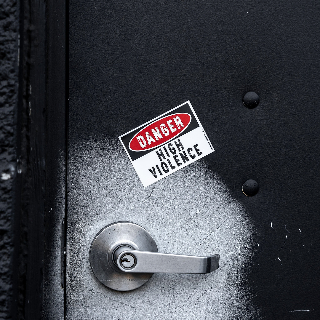 Danger High Violence Decal Sticker - Combat Iron Apparel Co.