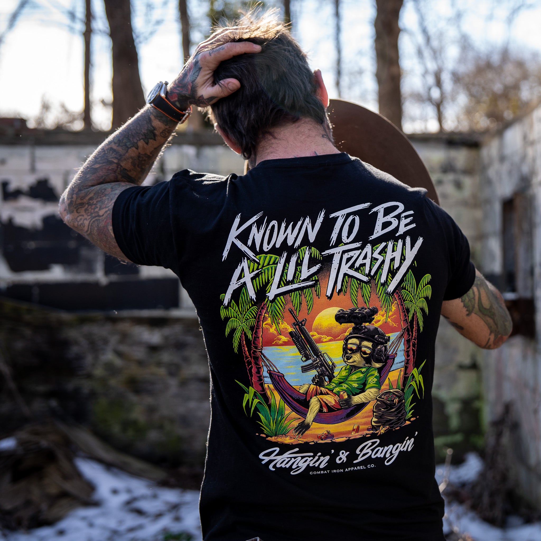 Known To Be A Lil Trashy Racoon Men's T-Shirt | Combat Iron Apparel Co