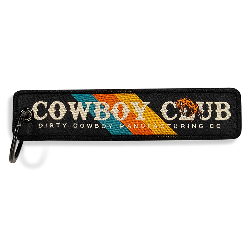 Cowboy Club Flight Tag Keychain