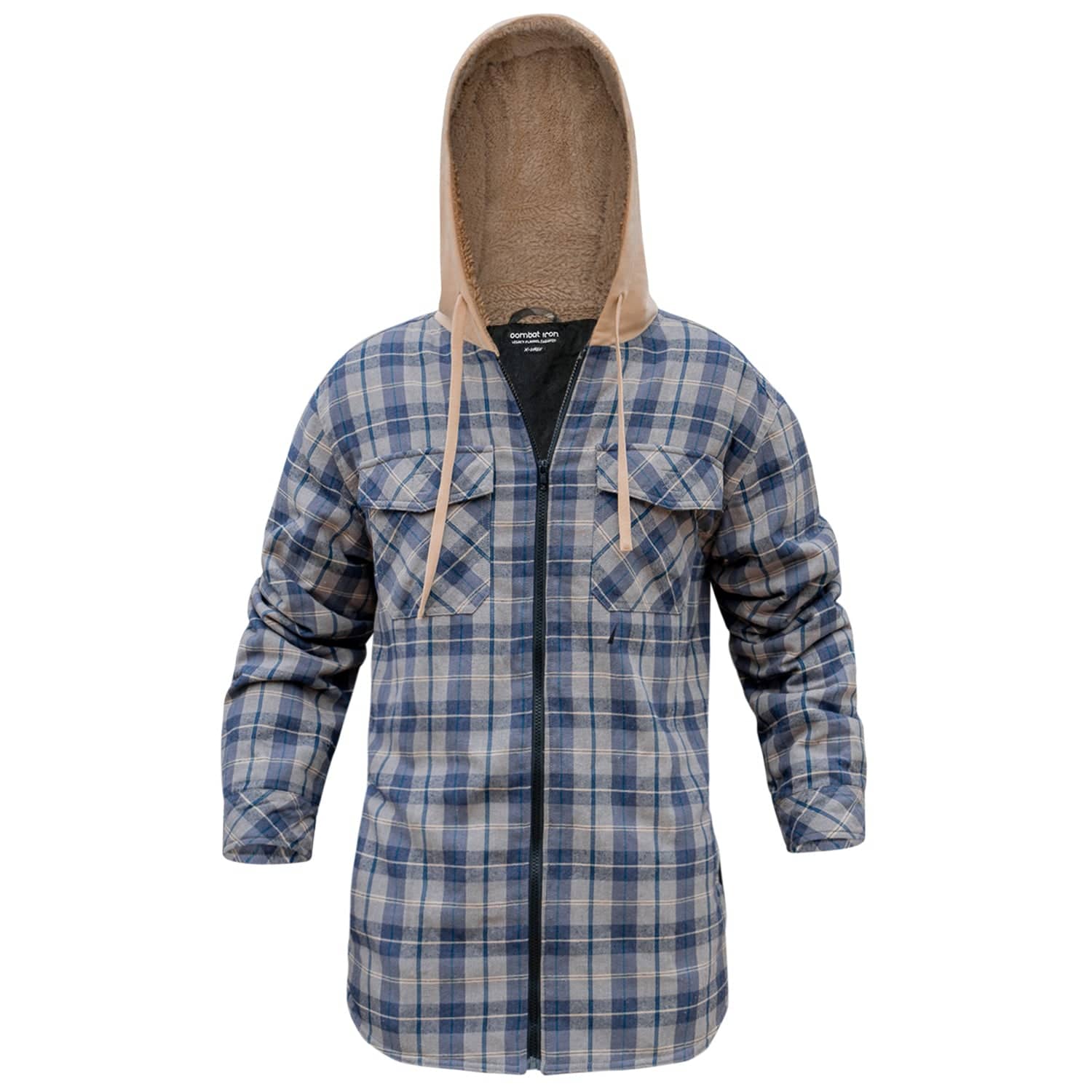 Expedition Plush Lined Winter Zip Up Flannel | Combat Iron Apparel Co.