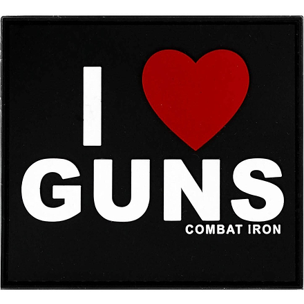 I LOVE GUNS 3D PVC PATCH - Combat Iron Apparel Co.