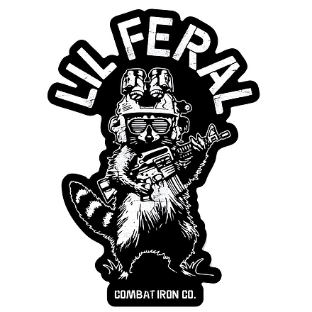 Lil Feral Racoon Decal - Combat Iron Apparel Co.