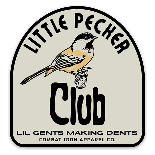 LITTLE PECKER CLUB DECAL - Combat Iron Apparel Co.