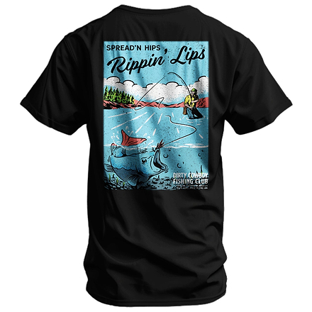 Spreadin' Hips & Rippin' Lips Fishing Club Men's T-Shirt