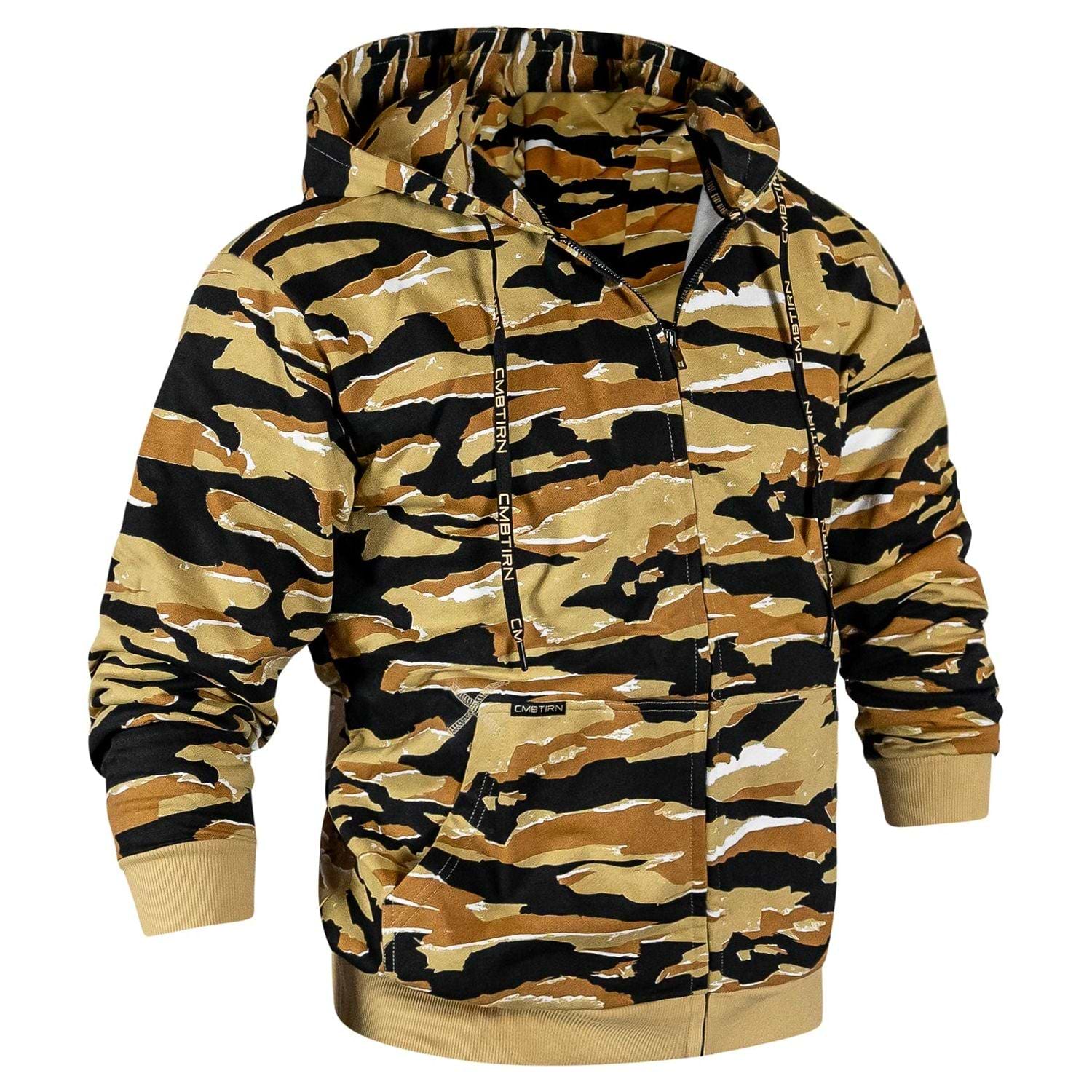 トップス WOODBLOCK W-ZIP SWEAT HOODIE TIGER CAMO Men's Zip-Up Camo Edition Hoodie | Combat Iron Apparel Co.