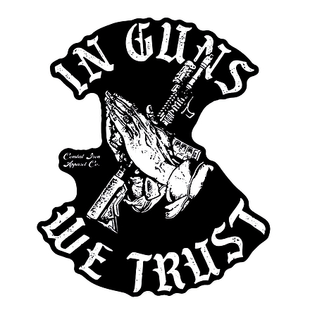 In Guns We Trust Decal - Combat Iron Apparel Co.