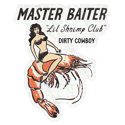 Master Baiter 'Lil Shrimp Club Decal - Combat Iron Apparel Co.
