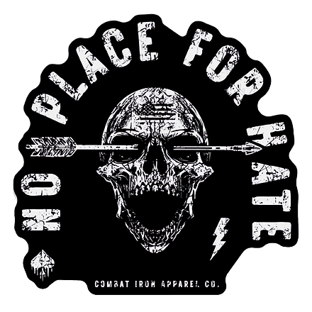 No Place For Hate Skull Decal