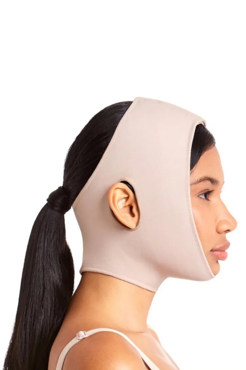 مشد وجه لما بعد العمليات بدعم مريح لتسريع التعافي