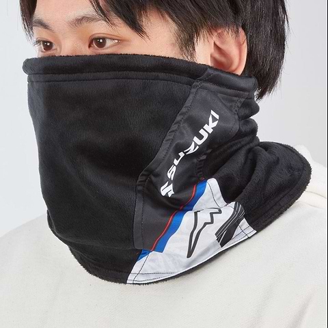 SUZUKI×KUSHITANI コラボ ネックウォーマー【ブラック/ブルー