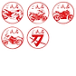 SUZUKI×TOSYOコラボ2025　【湯呑柄印鑑2025　黒】