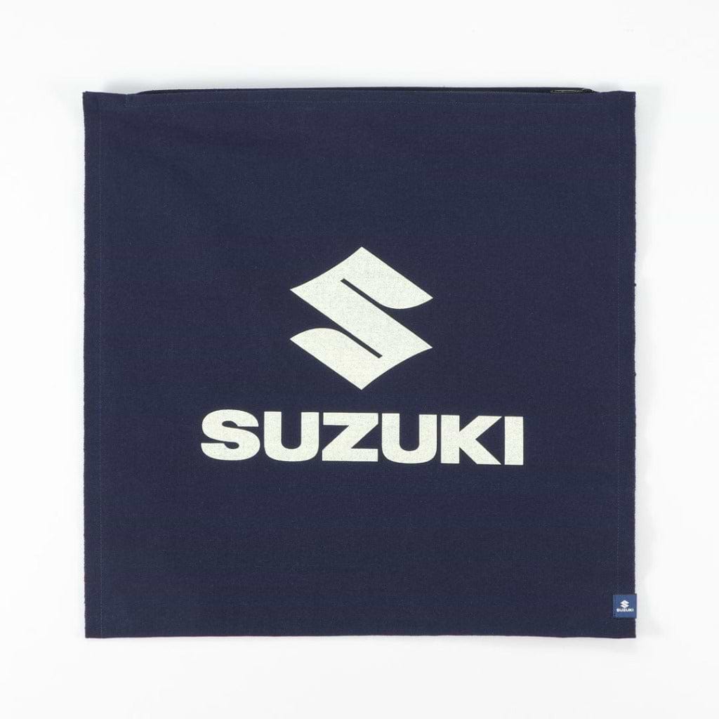 鈴木式織機製　クッションカバー　SUZUKI　紺色
