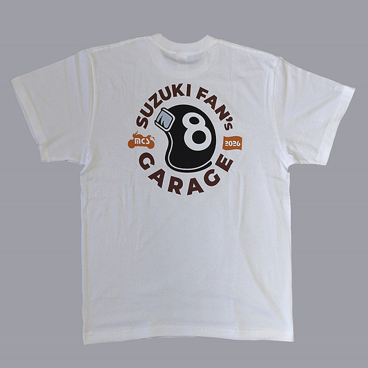 スズキモーターサイクルショー2026 オリジナルＴシャツ ビッグロゴＴ　ホワイト　【特別商品】
