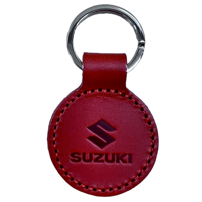 SUZUKI×KUSHITANI スラッシュレザーキーホルダー【ブラウン/レッド/タン/ブルー】