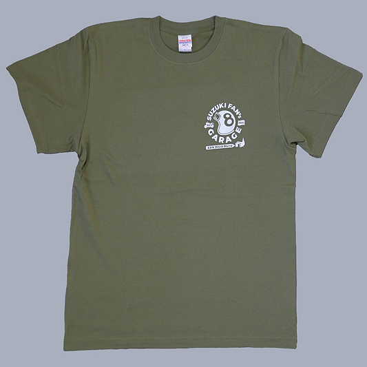 スズキモーターサイクルショー2026 オリジナルＴシャツ ワンポイントロゴＴ　ライトオリーブ　【特別商品】