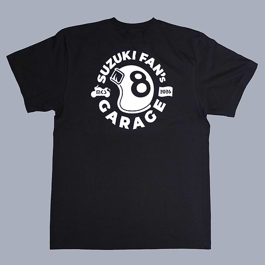 スズキモーターサイクルショー2026 オリジナルTシャツ ビッグロゴT ブラック 【特別商品】