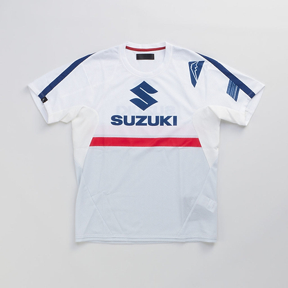 SUZUKI×KUSHITANI コラボ モトクロスTシャツ【イエロー/ブルー/ホワイト】