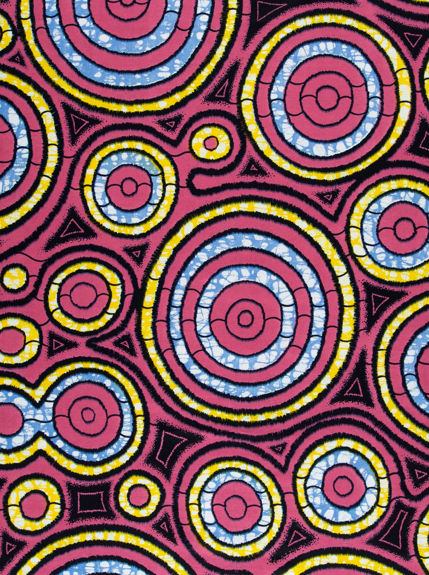 Vibrant pink blue yellow concentric super-wax vls7336.006