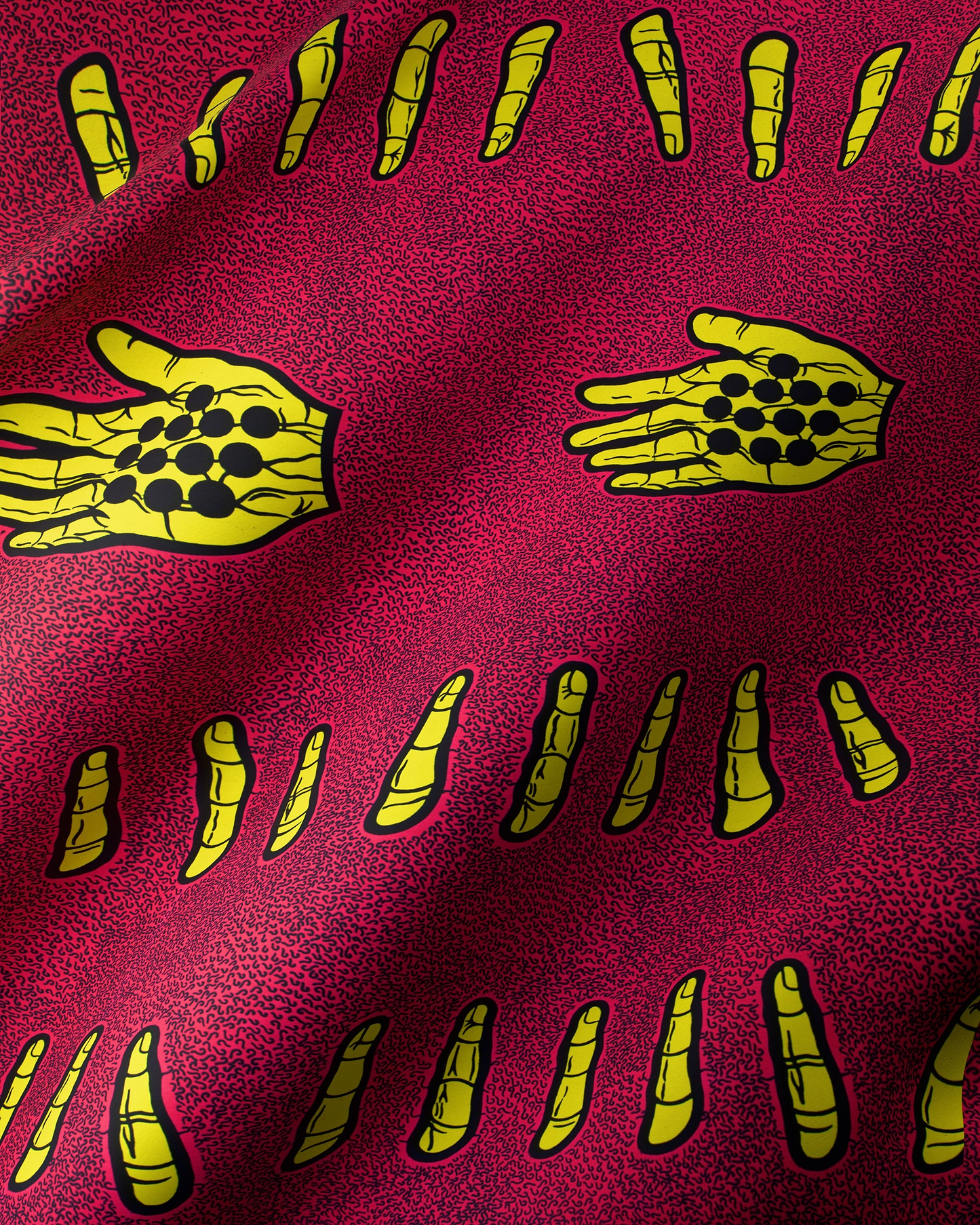 Vibrant magenta fabric bold yellow wax hollandais vlh1421.087