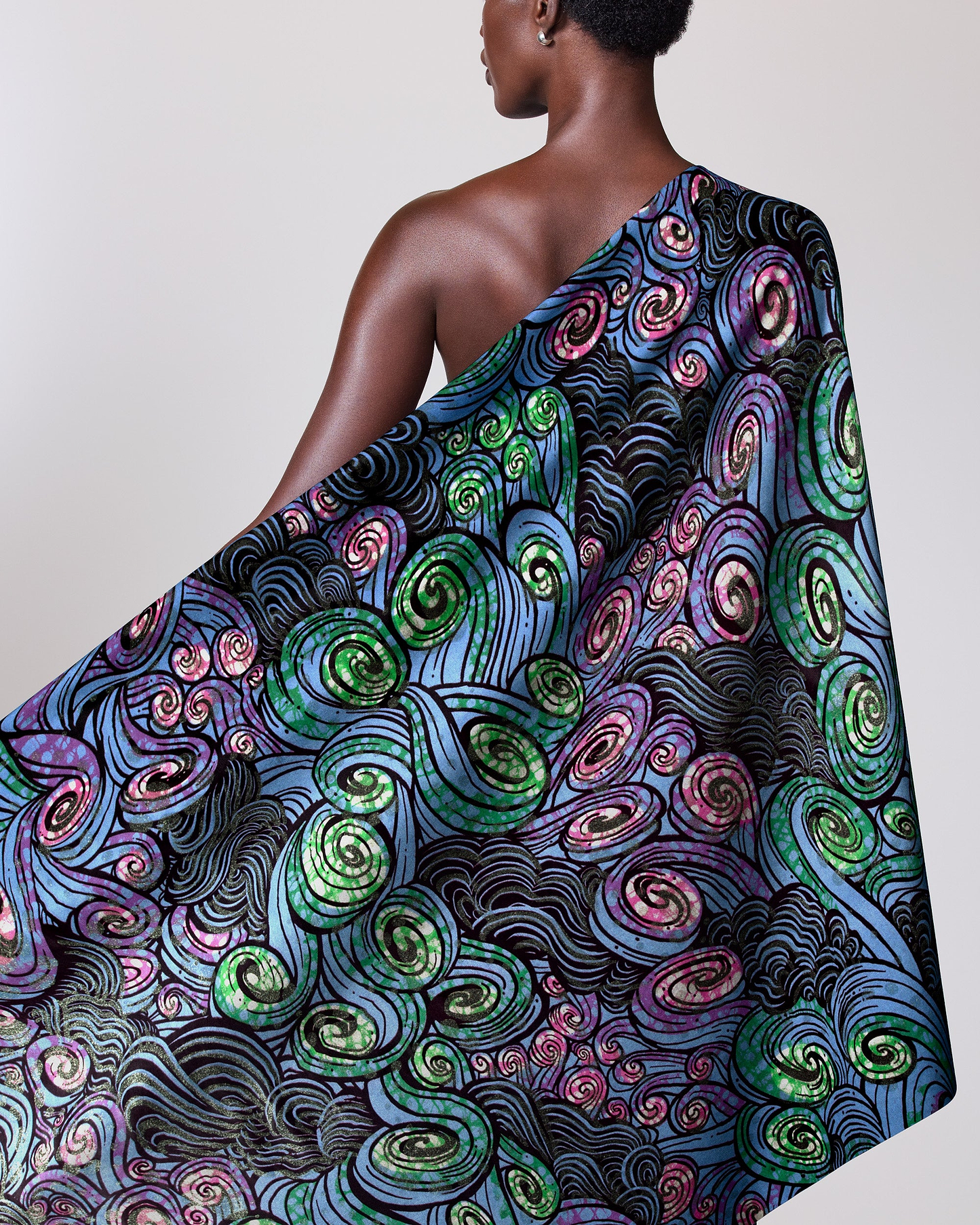Vibrant one-shoulder wrap scarf patterns grand super-wax vls2604.007
