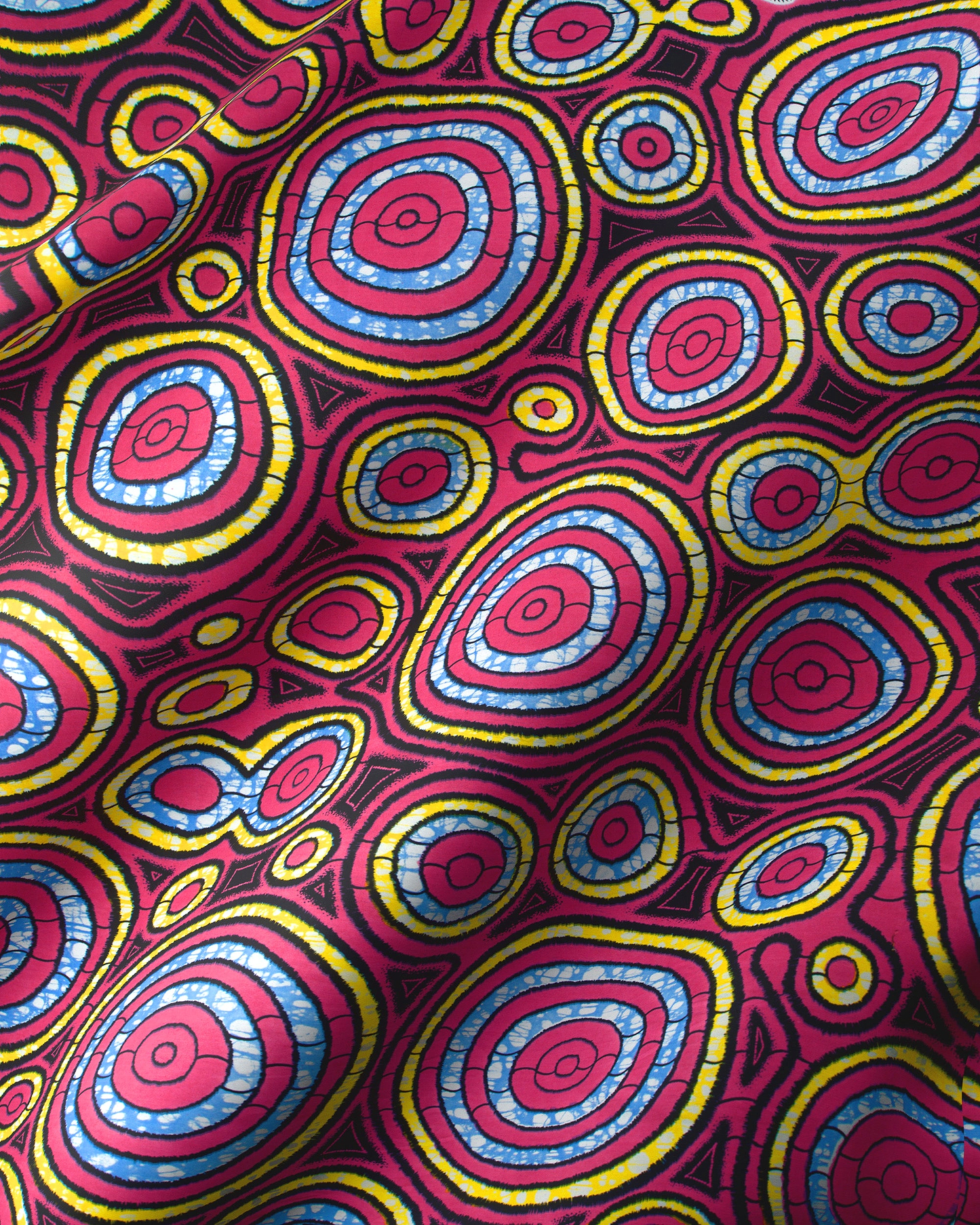 Vibrant magenta fabric bold concentric super-wax vls7336.006