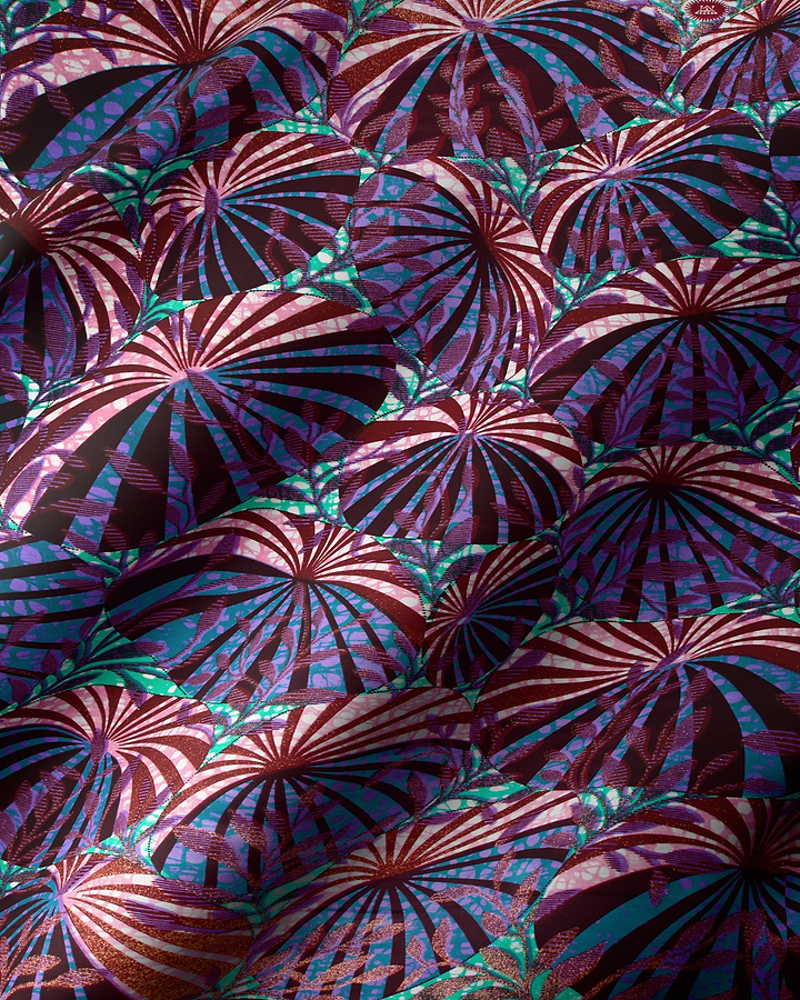 Vibrant abstract fabric bold radial grand super-wax vls8722.003